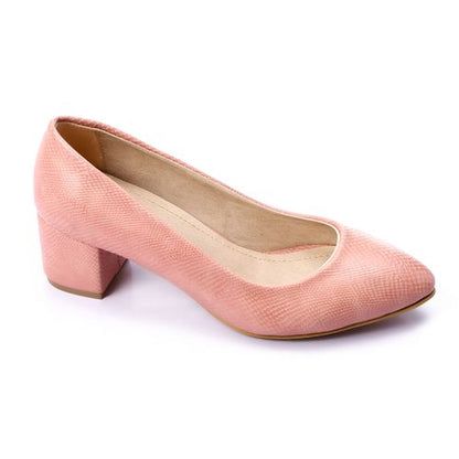 Faux Leather Classic Embossed Pump