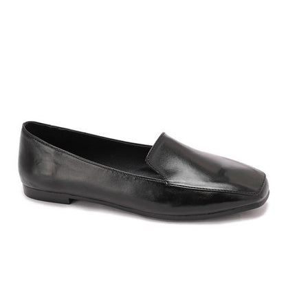 Faux Leather Comfortable Shoes - Black