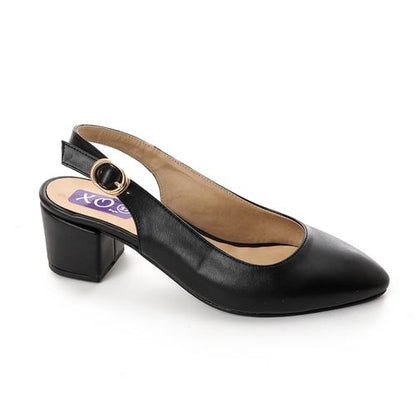 Faux leather High Heels - Black