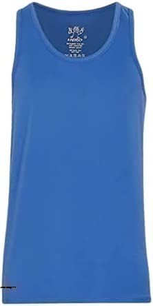 Cotton Lycra Plain Basic Tank Top – Blue