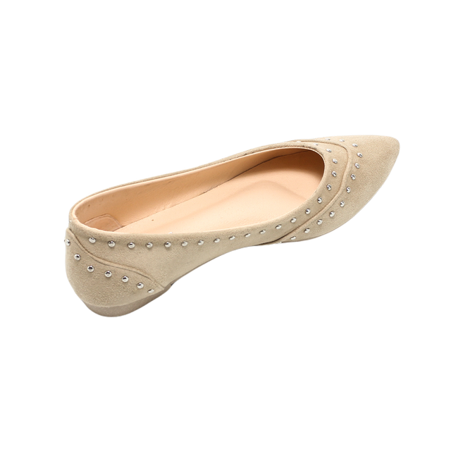 Suede Elegant Ballerina -  Beige
