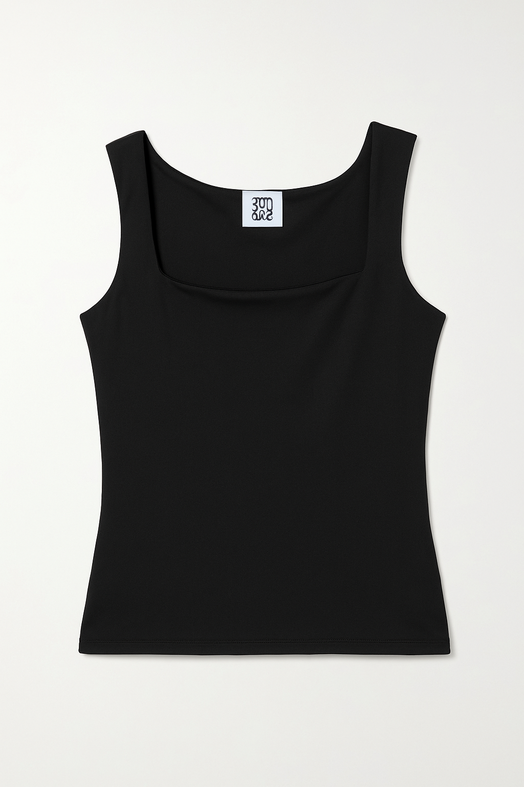 Synthetic Square Neck Double Layered Tank Top