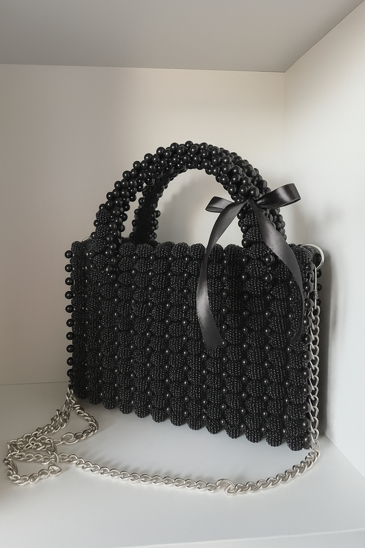 Pearl Fatafet Bag – Black