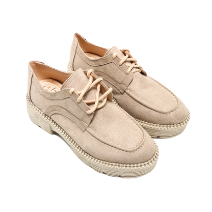 Canvas Elegant Suede Shoes for Women
 
  - Beige
