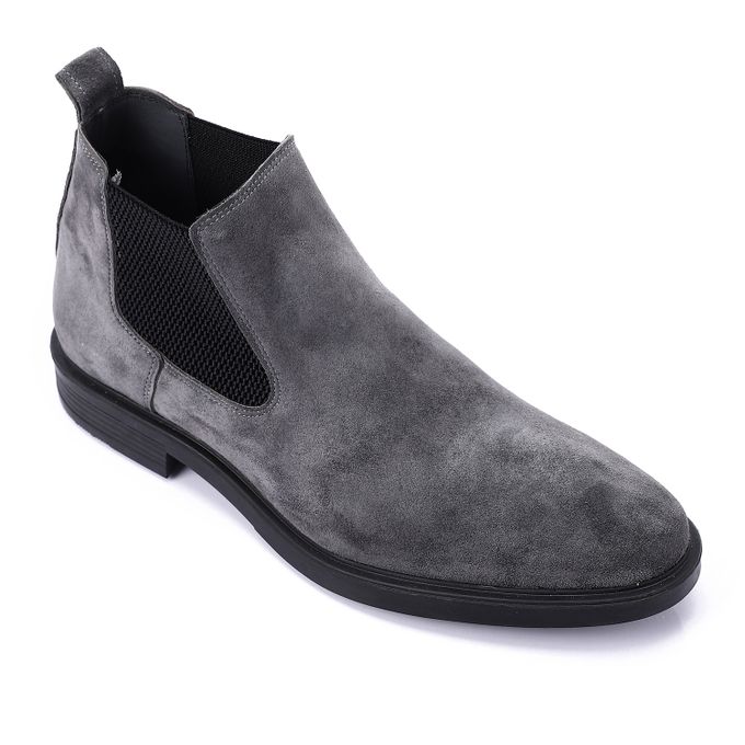 Suede Chelsea Boots - Grey