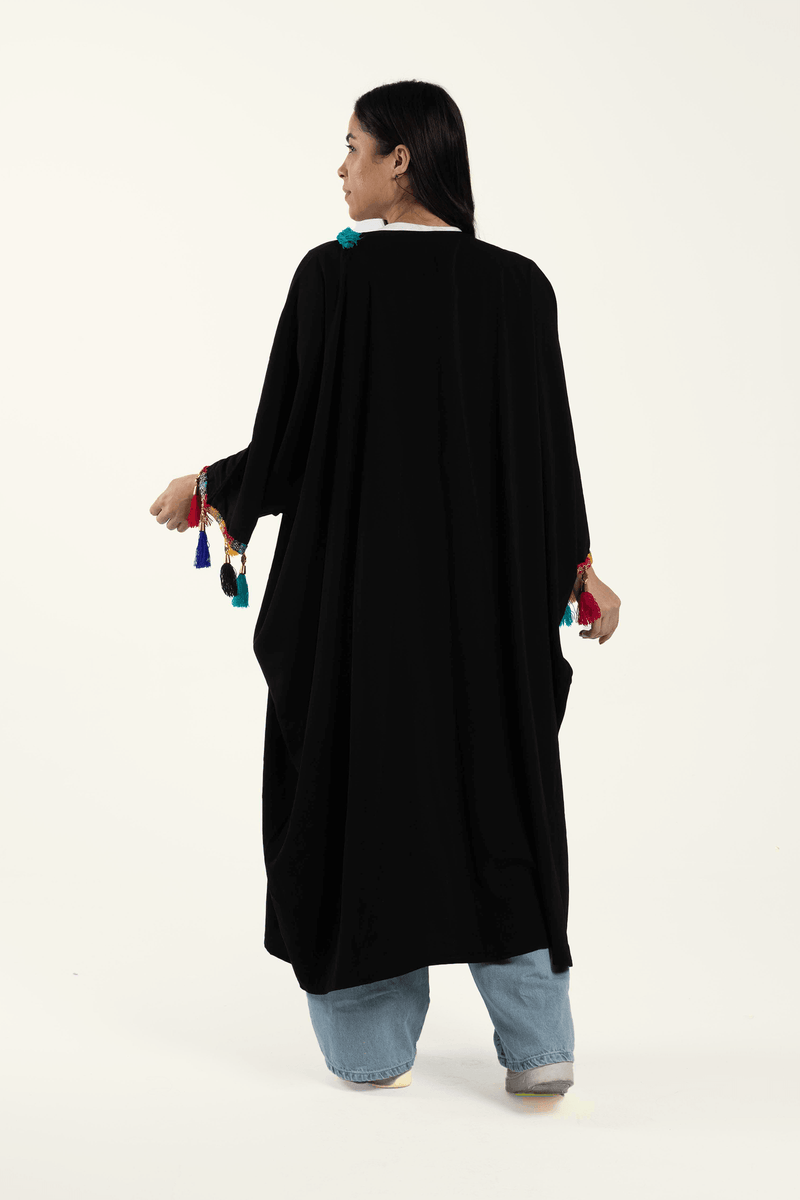 Kimono with Colorful Tassels