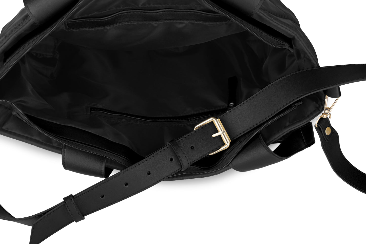 Boom Big Bag Soft Quilted Canvas Shoulder Bag - Black