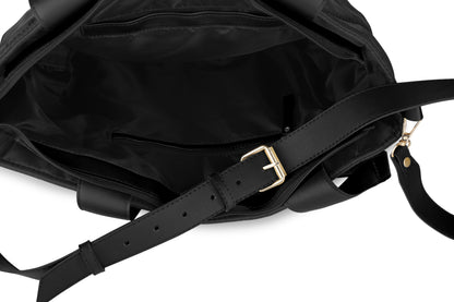 Boom Big Bag Soft Quilted Canvas Shoulder Bag - Black