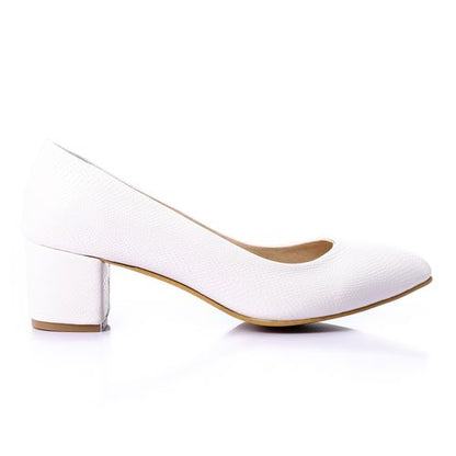 Faux Leather Classic Embossed Pump