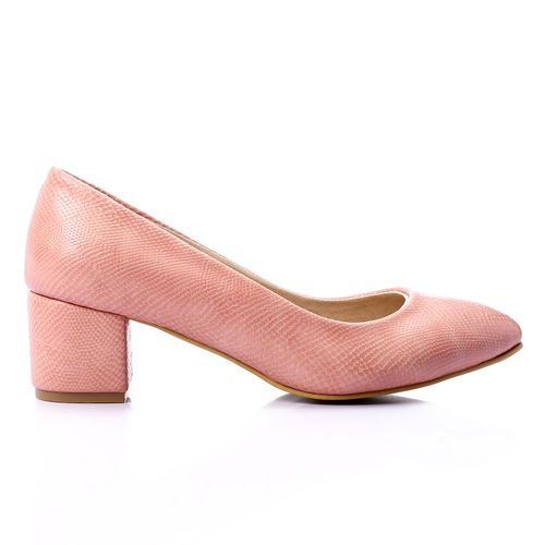 Faux Leather Classic Embossed Pump
