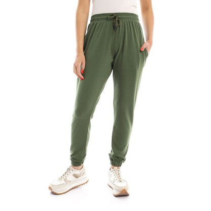 Mixed Poly-Cotton Plain Sports Pants