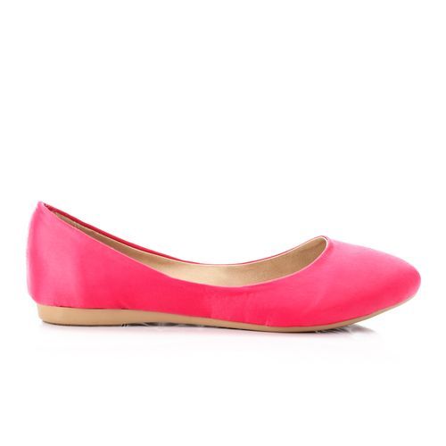 Suede Texture Ballet Flats – Fuchsia