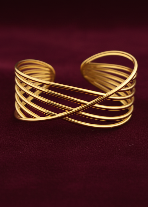 Stainless Steel Multi-Strand Bracelet - Gold