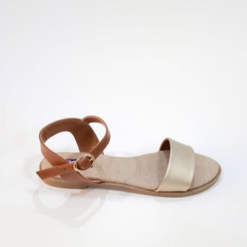 Faux Leather Ankle Strap Sandals