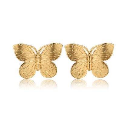 Gold-Plated Butterfly Earrings