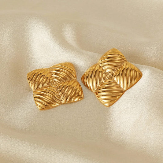 Gold-Plated Earrings with Unique Design