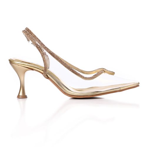 PVC High Heels - Gold