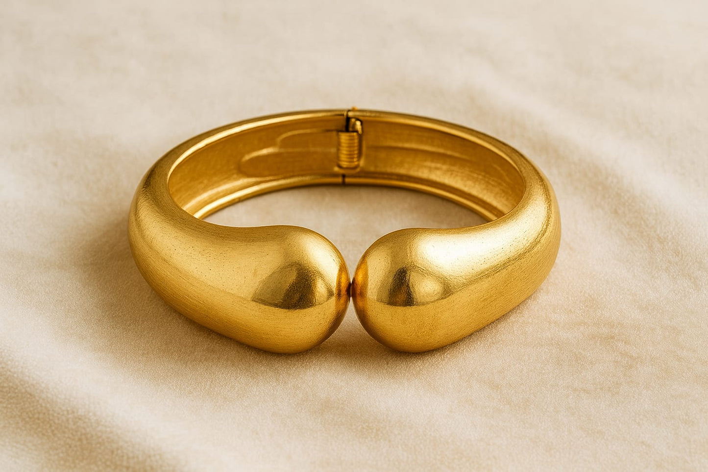 Zinc Alloy Curved Design Bracelet – Gold Plated