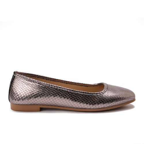 Faux Leather Comfortable Flat - Bronze