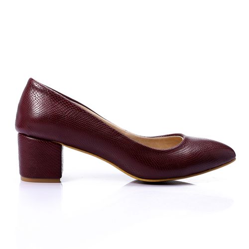 Faux Leather Classic Embossed Pump