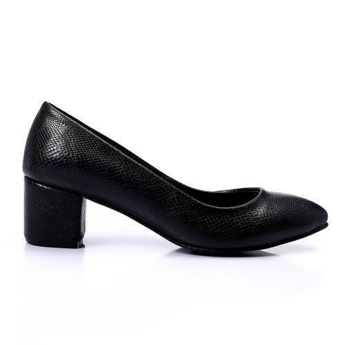 Faux Leather Classic Embossed Pump