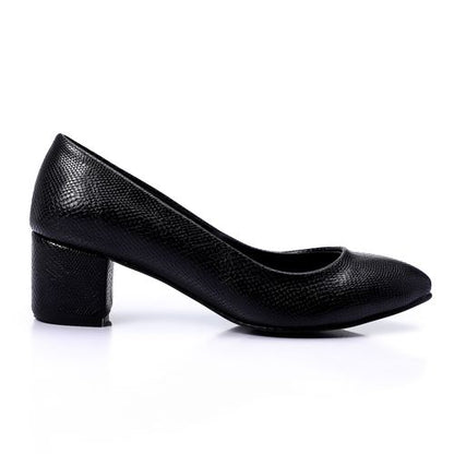 Faux Leather Classic Embossed Pump