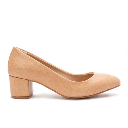 Faux Leather Classic Embossed Pump