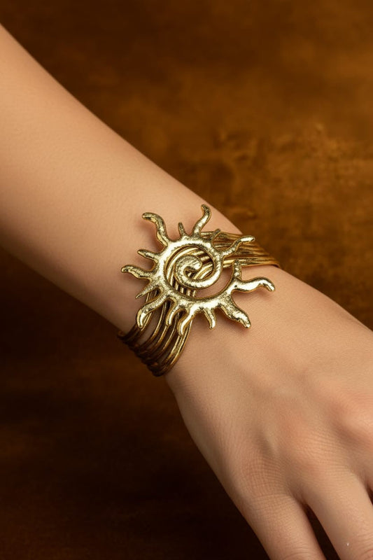 Zinc Alloy Sun Design Bracelet – Gold Plated