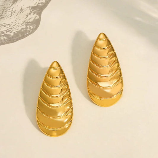 Gold-Plated Teardrop Earrings