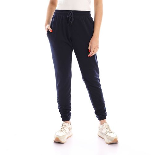 Mixed Poly-Cotton Plain Sports Pants