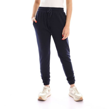 Mixed Poly-Cotton Plain Sports Pants
