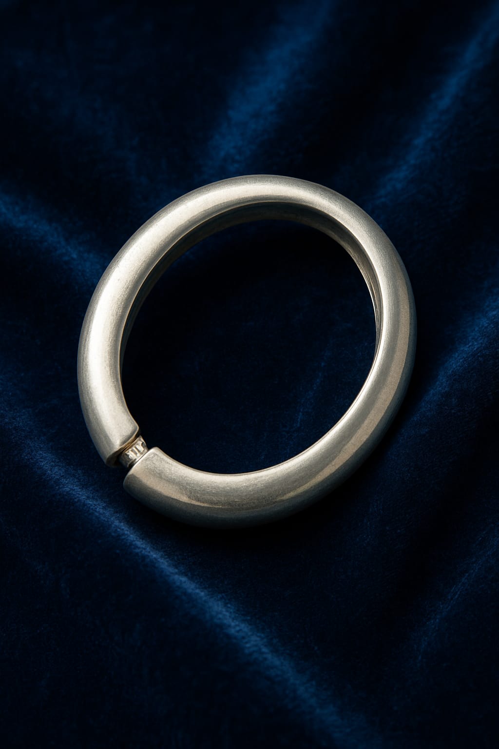 Plated Metal Sleek Cuff Bracelet – Silver