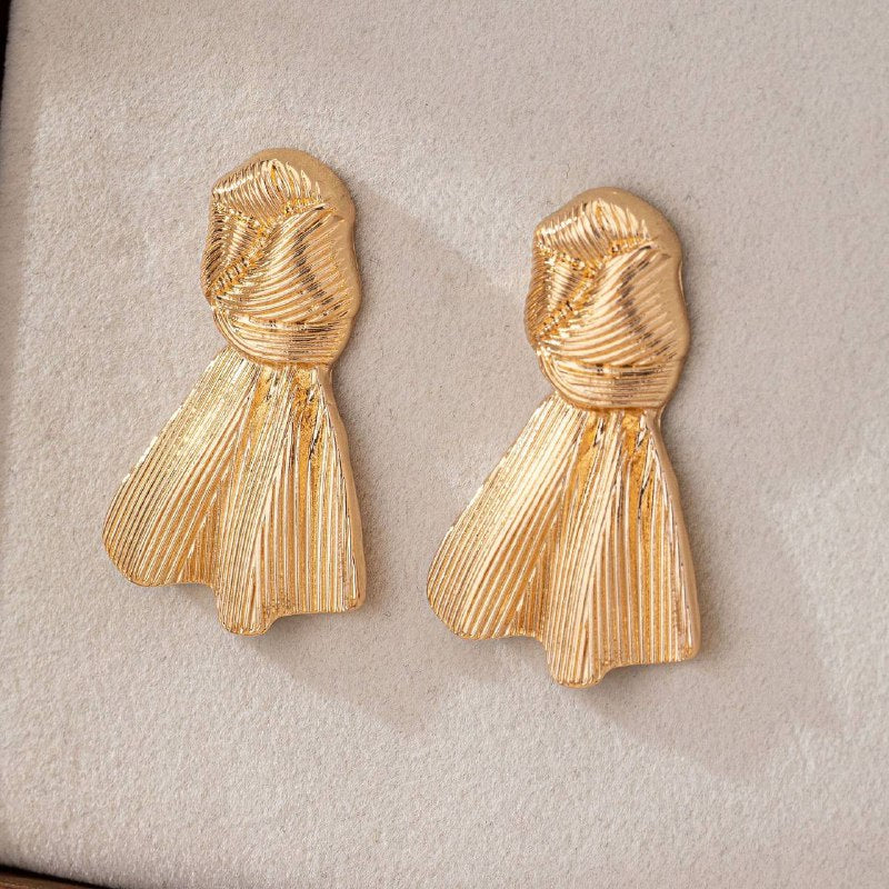 Gold-Plated Knot Earrings