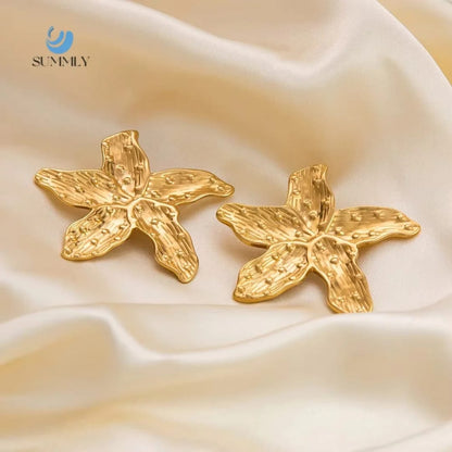 Gold-Plated Stars Earrings