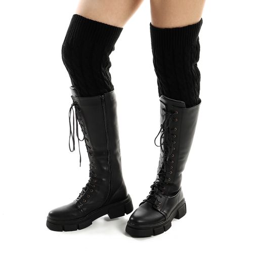 Synthetic Boot Socks Cuffs - Black