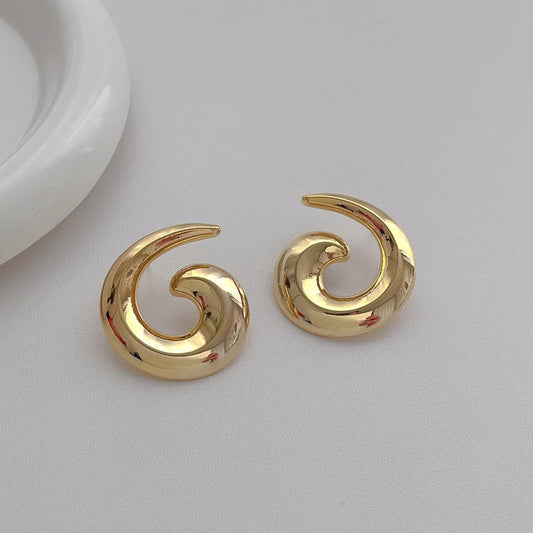 Gold-Plated Twisted Earrings