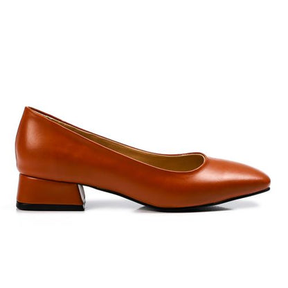 Faux Leather Classic Smooth Pump