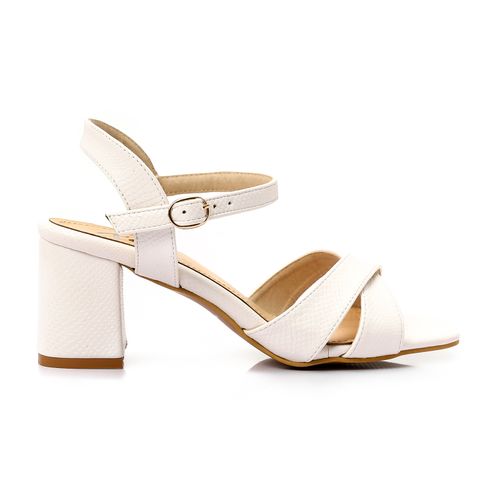 Faux Leather Open-Toe Cut-Out Block Heel Sandal