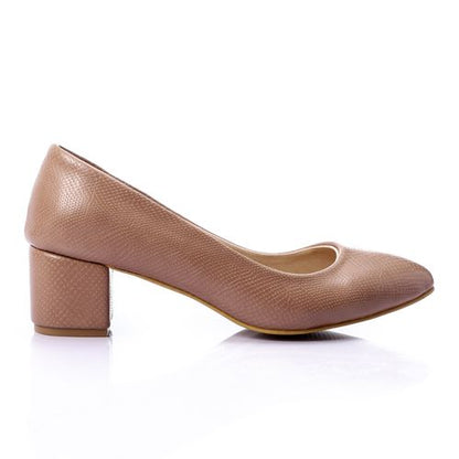 Faux Leather Classic Embossed Pump