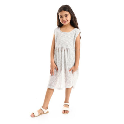 Round Neck Slip On Girls Dress