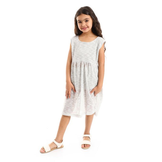Round Neck Slip On Girls Dress