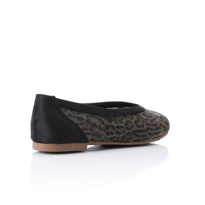 Mesh Slip-On Ballerina Flats – Leopard