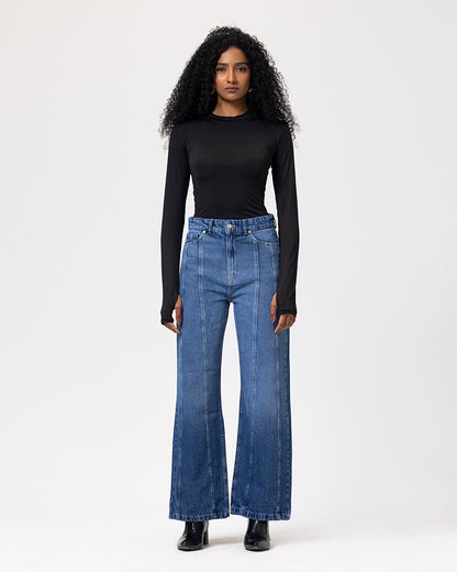 Denim Glint-Flow Pants - Blue