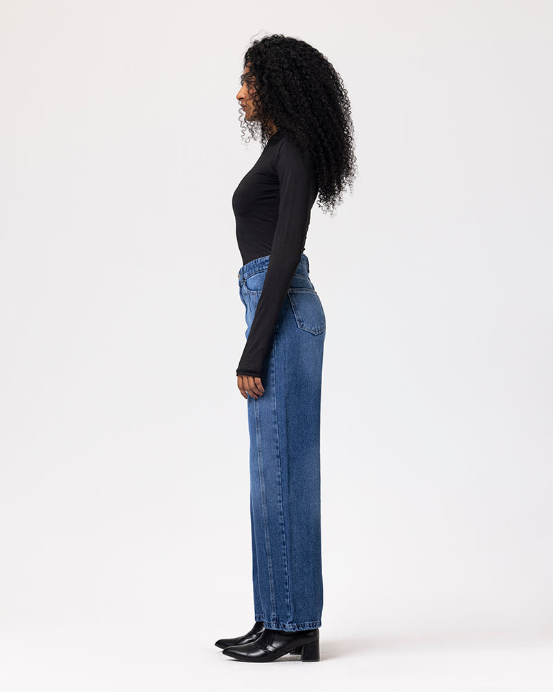 Denim Glint-Flow Pants - Blue