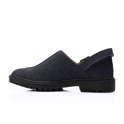 Jeans Plain Slingback Rubber Sole Shoes – Blue