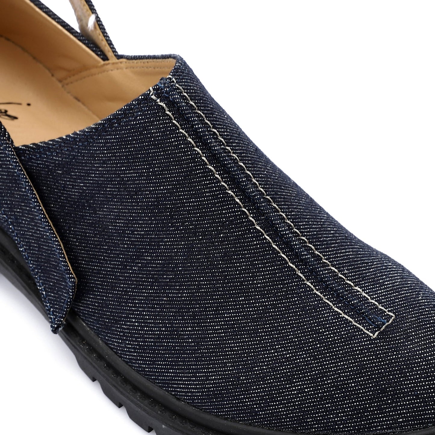 Jeans Plain Slingback Rubber Sole Shoes – Blue