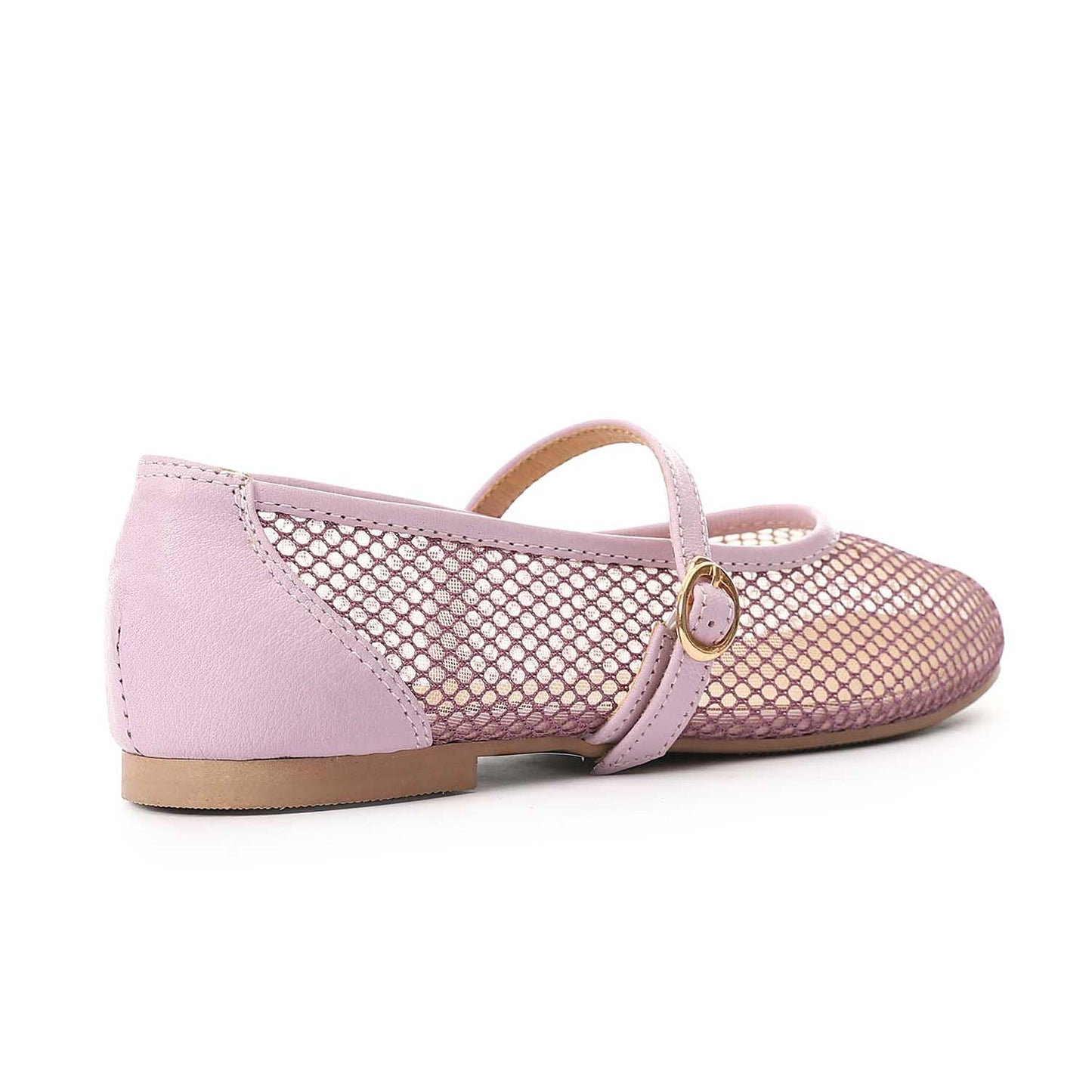 Mesh Ballerina Flats – Purple