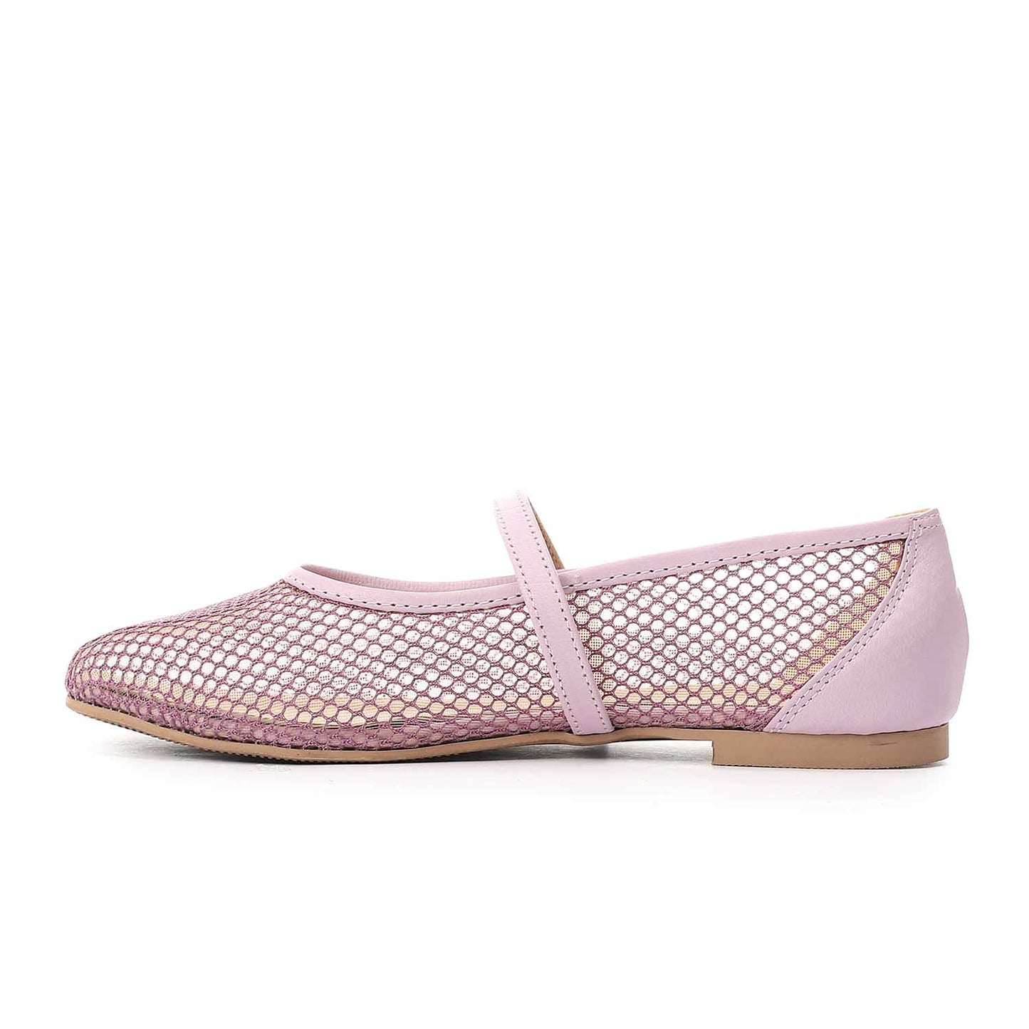 Mesh Ballerina Flats – Purple