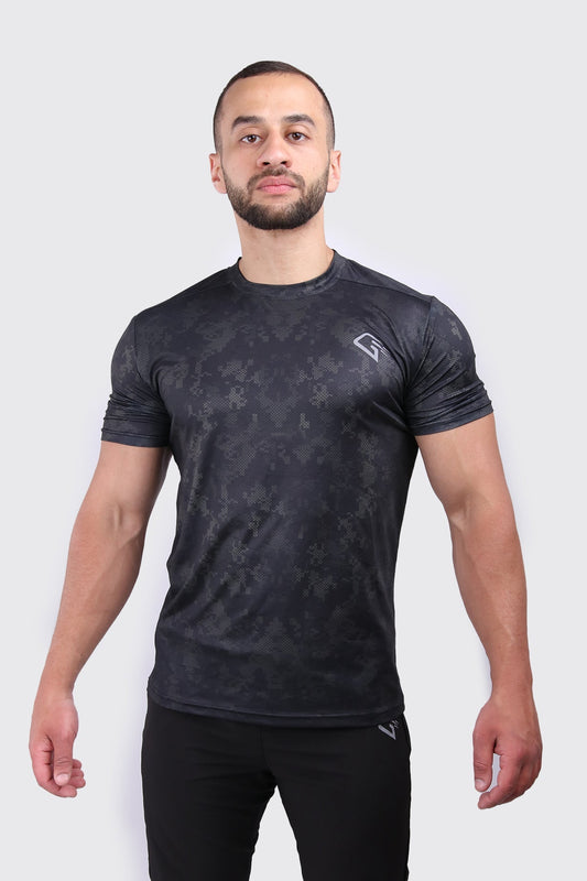 Synthetic Oceanic Ombre T-Shirt - Black