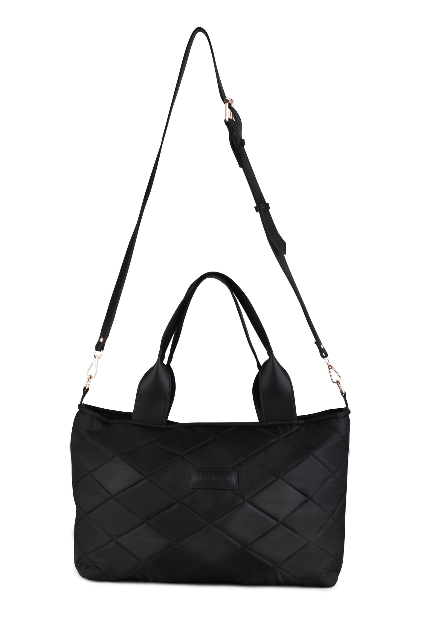 Boom Big Bag Soft Quilted Canvas Shoulder Bag - Black